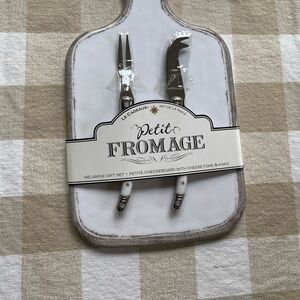 Le Cadeaux Petit Fromage Melamine Cheese Board with utensils